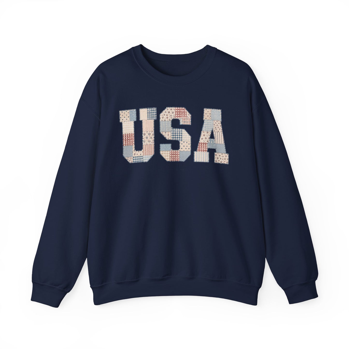 USA Patchwork Adult Sweatshirt