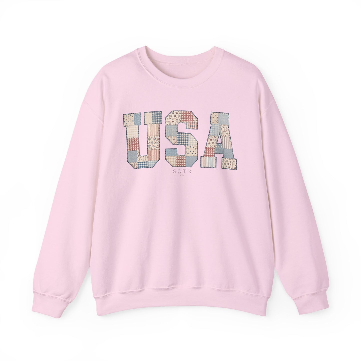 USA Patchwork Adult Sweatshirt