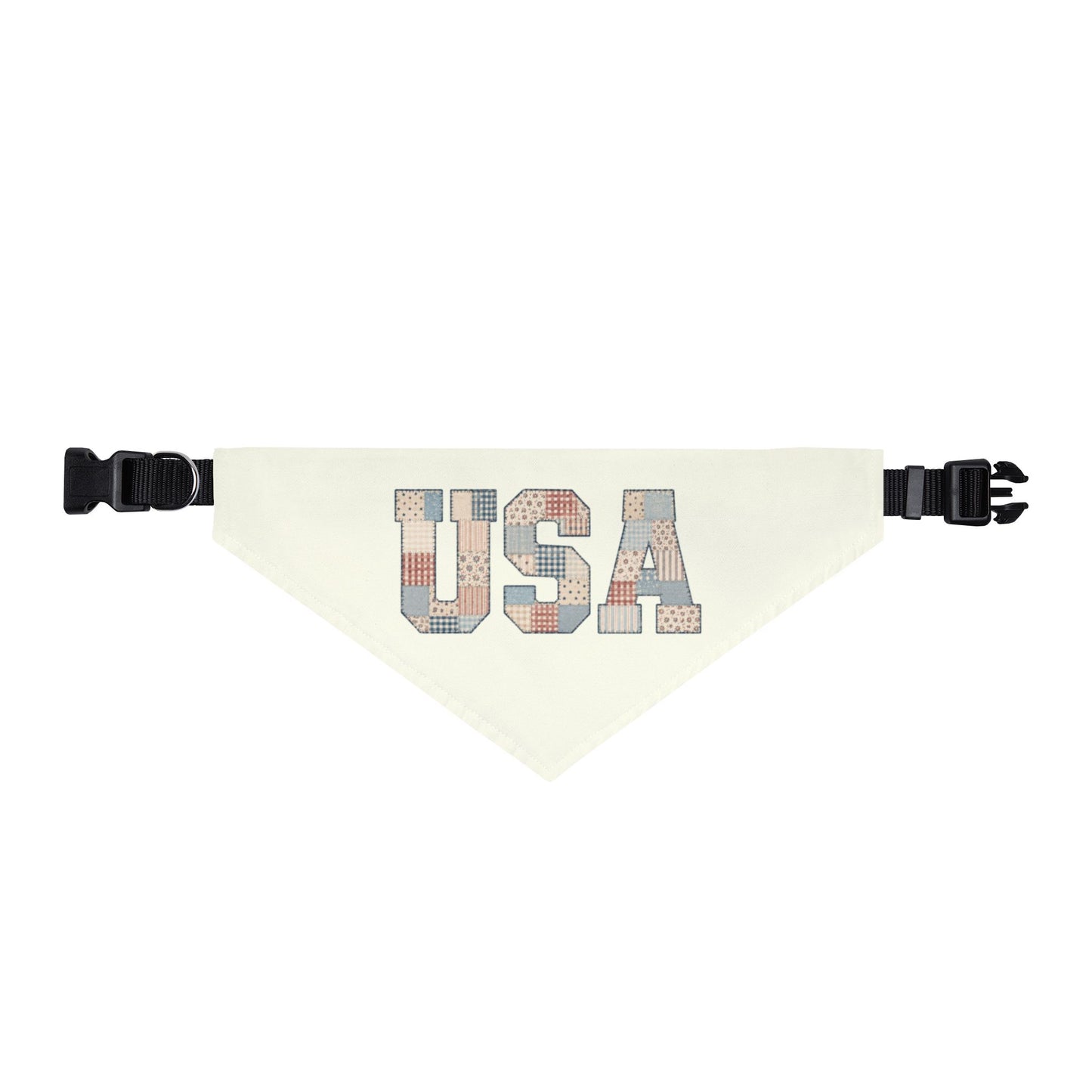 USA Patchwork Clip On Pet Bandana