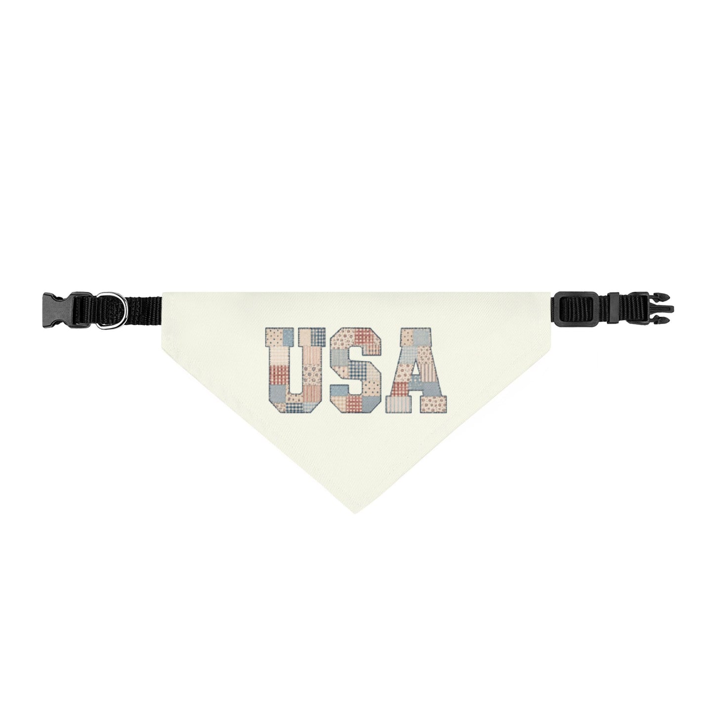 USA Patchwork Clip On Pet Bandana