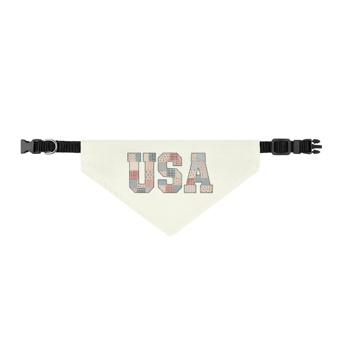 USA Patchwork Clip On Pet Bandana